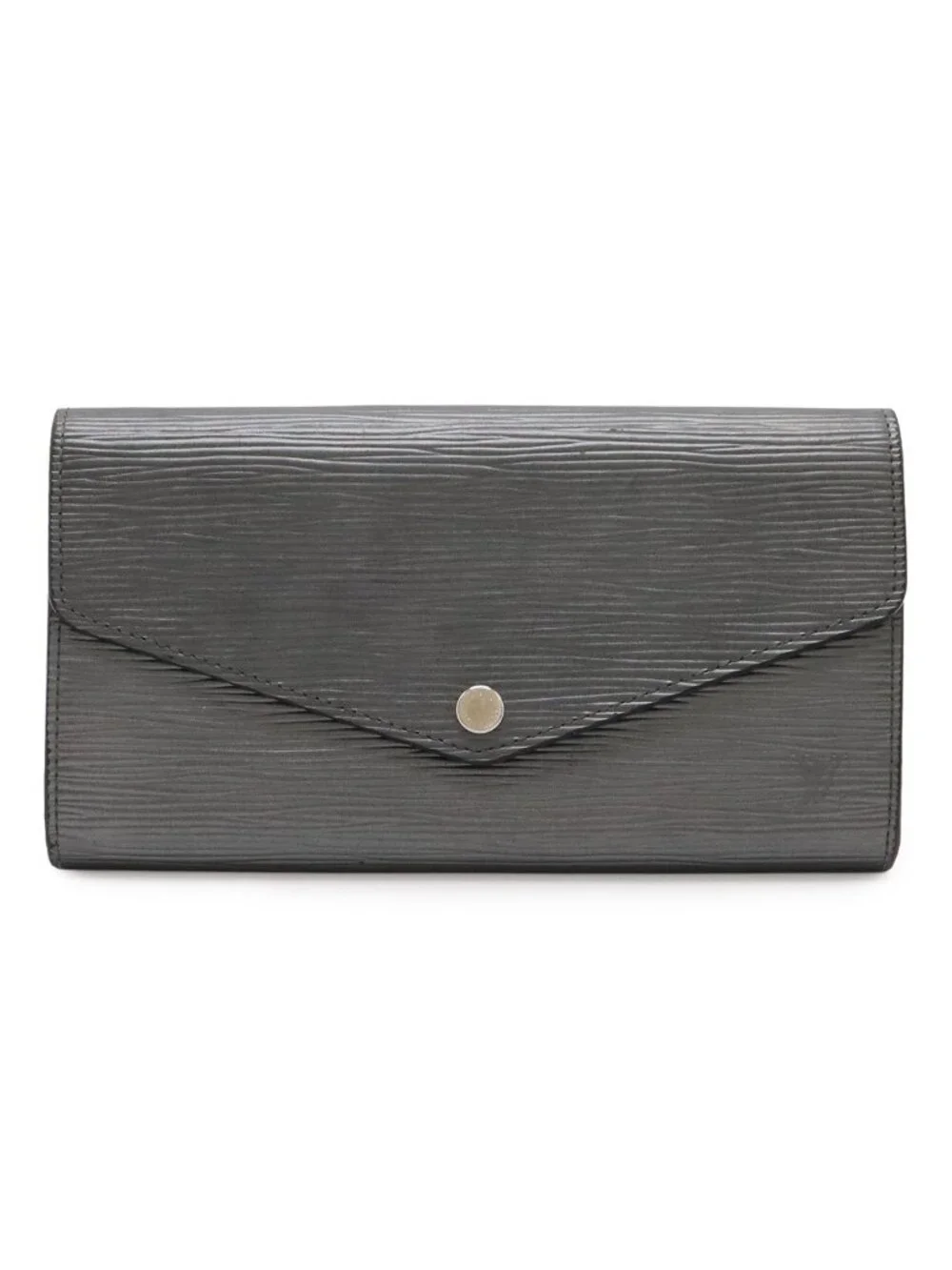 Louis Vuitton Epi Portefeuille Sarah Bifold Wallet Anthracitna Cles Metallic